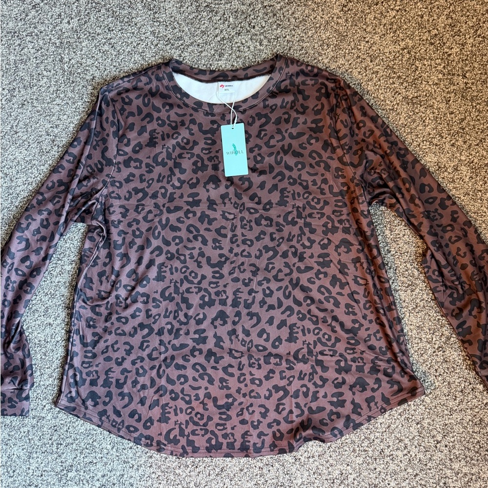 Women’s leopard print tunic top